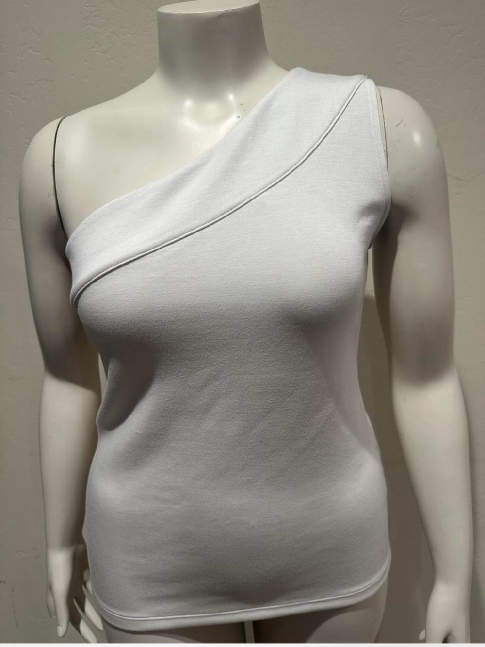 Banana Republic White One-Shoulder Top